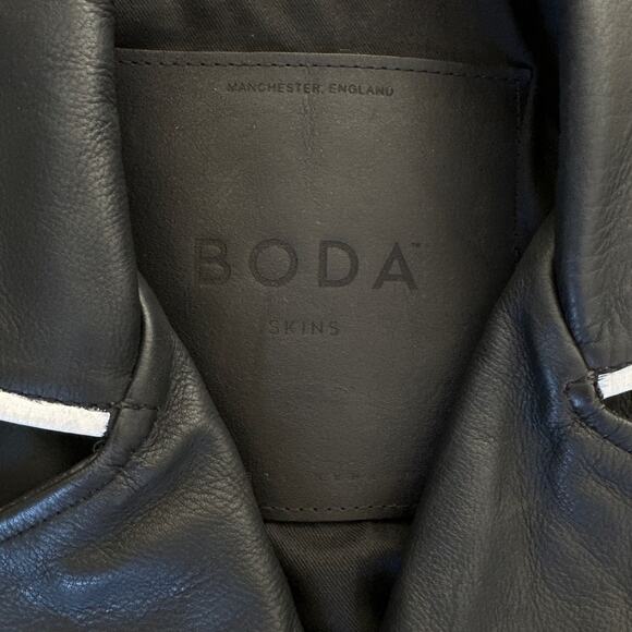 Boda Skins x Sara Sammakia - Super Cool Sh*t Leather Jacket in Black & White - Picture 3 of 8